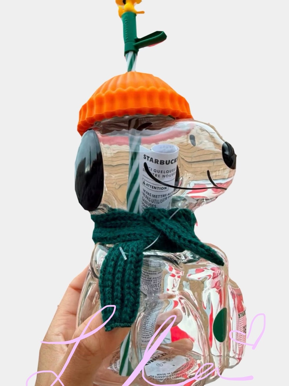 Starbucks Snoopy Cup w/Straw